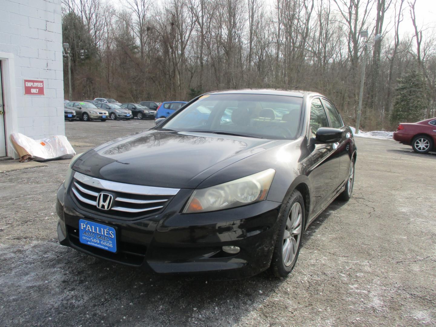 2011 BLACK Honda Accord EX V-6 SEDAN AT (1HGCP3F74BA) with an 3.5L V6 SOHC 24V engine, AUTOMATIC transmission, located at 540a Delsea Drive, Sewell, NJ, 08080, (856) 589-6888, 39.752560, -75.111206 - Photo#0